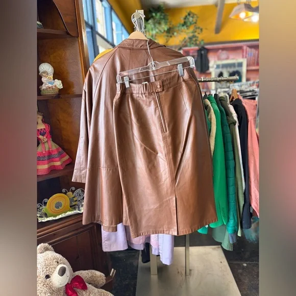 80s Leather 3 piece suit by Sandra Roth Ciao Sport Lambskin Size 4/6 EUC Vintage - Picture 2 of 12